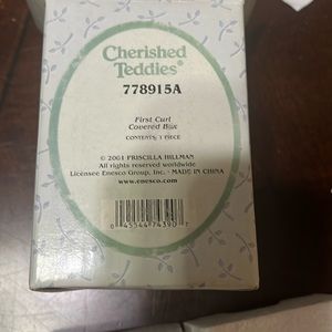 NIB baby’s first curls curl covered keepsake cherished teddies box teddy bear